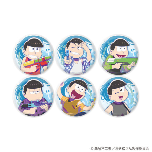 『おそ松さん』缶バッジ01/ウォーターフェスver. コンプリートセット(全6種)(描き下ろしイラスト)